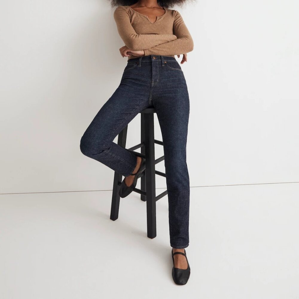 Madewell Women's Straight Leg Jeans in Dark Indigo